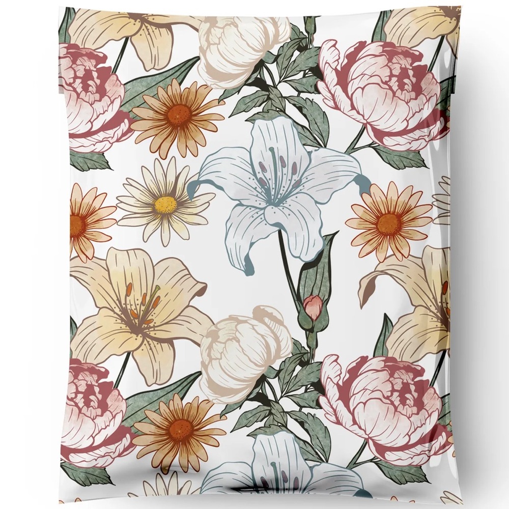 Vintage Floral Poly Mailer’s 10x13 Pack of 25